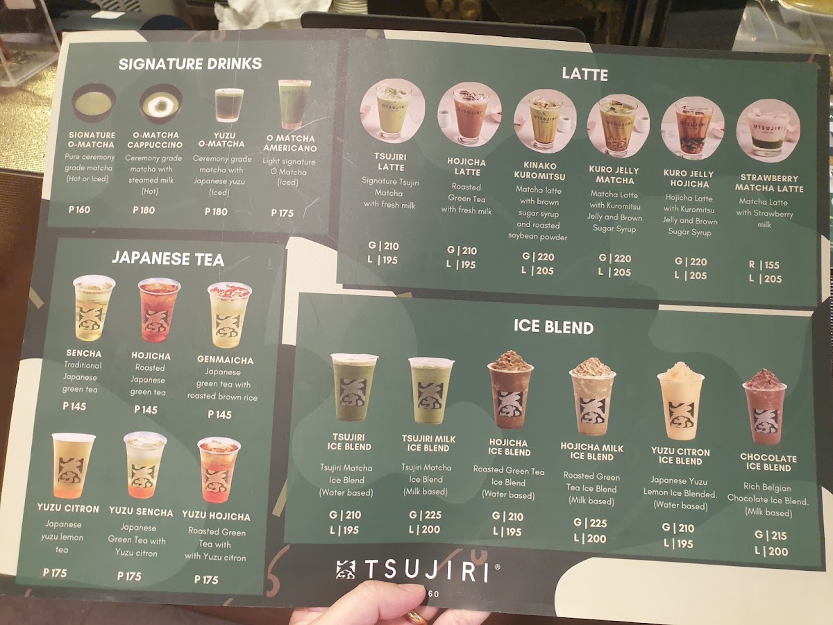 Tsujiri menu board