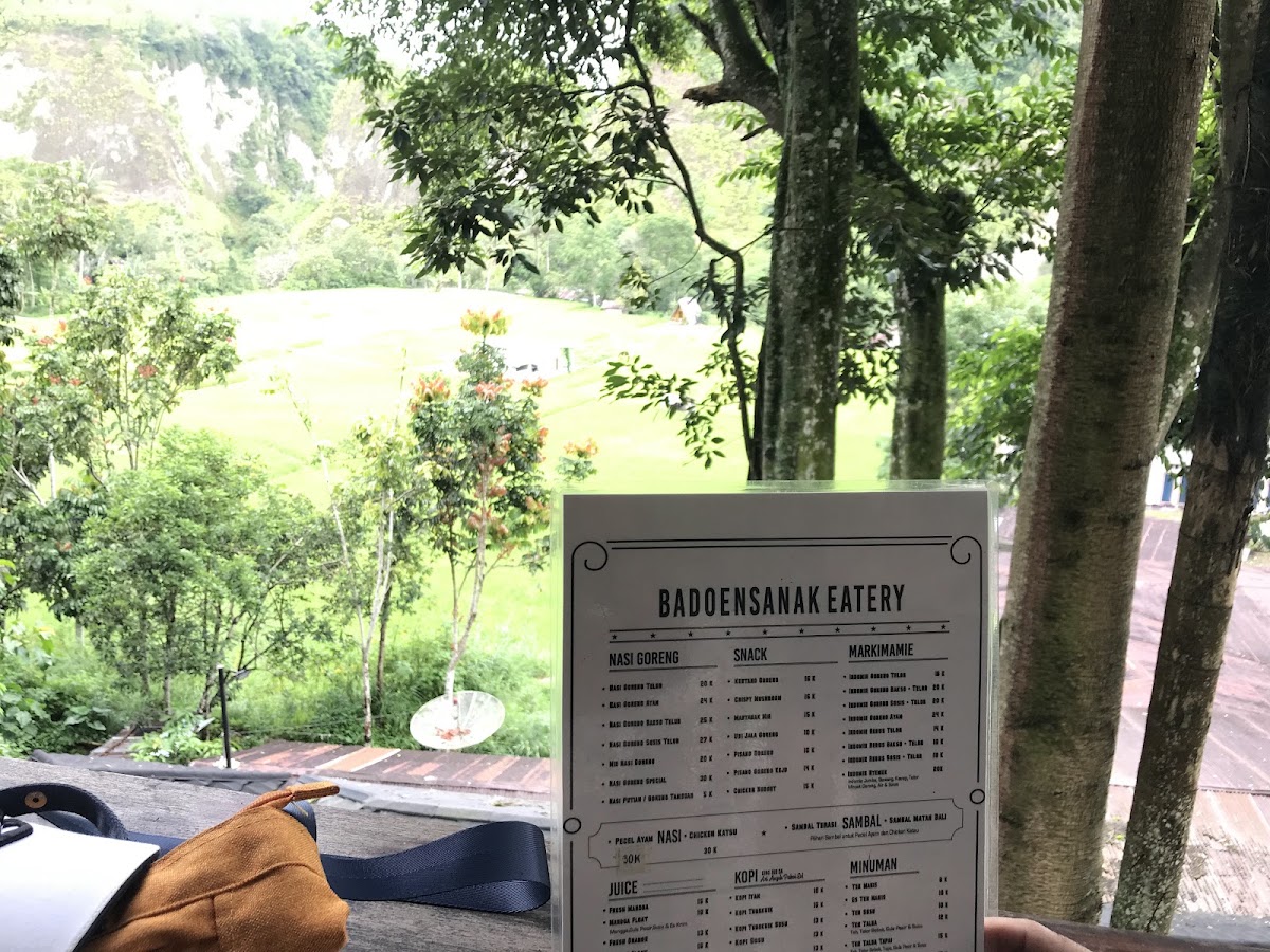 BADOENSANAK EATERY menu board
