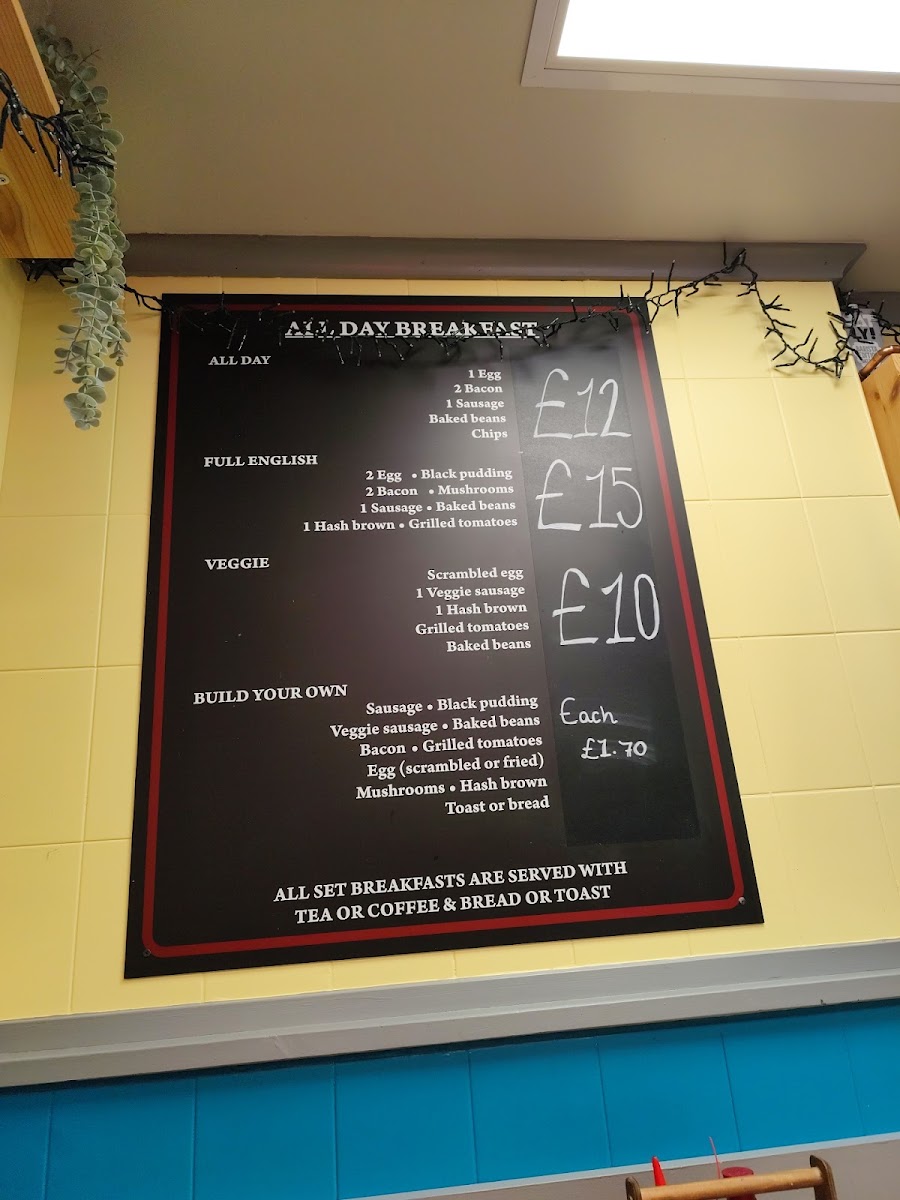 Peter's Snack Bar menu board