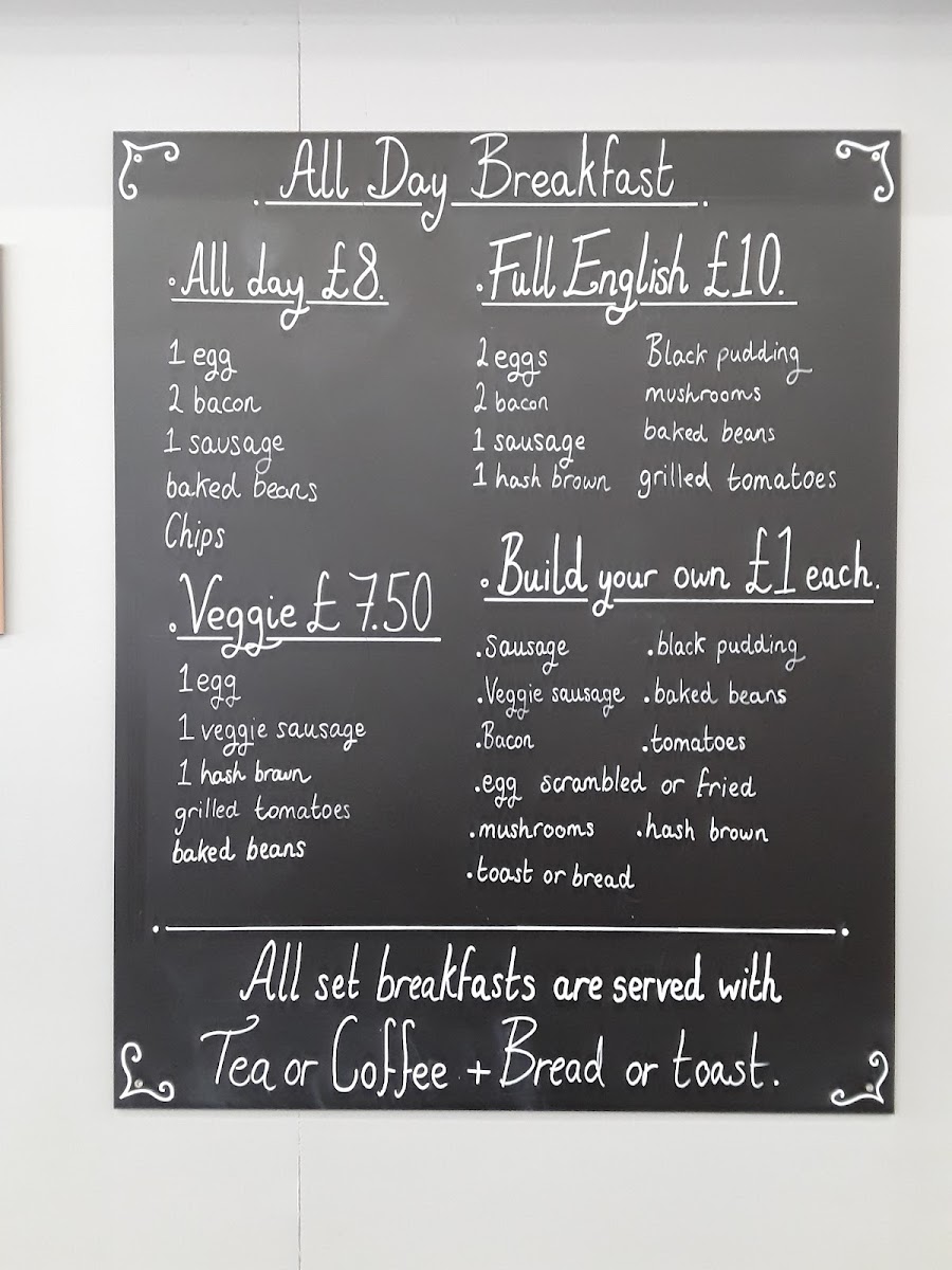 Peter's Snack Bar menu board