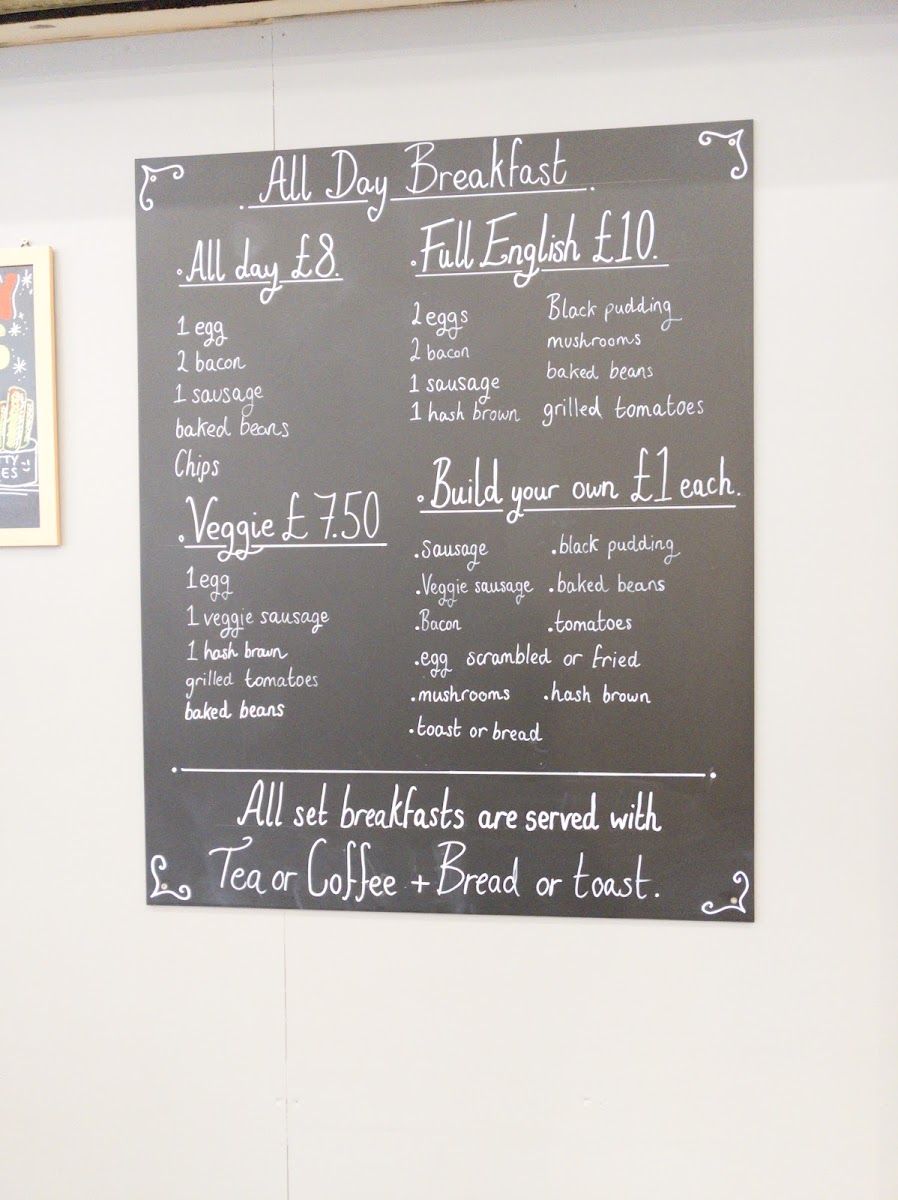Peter's Snack Bar menu board
