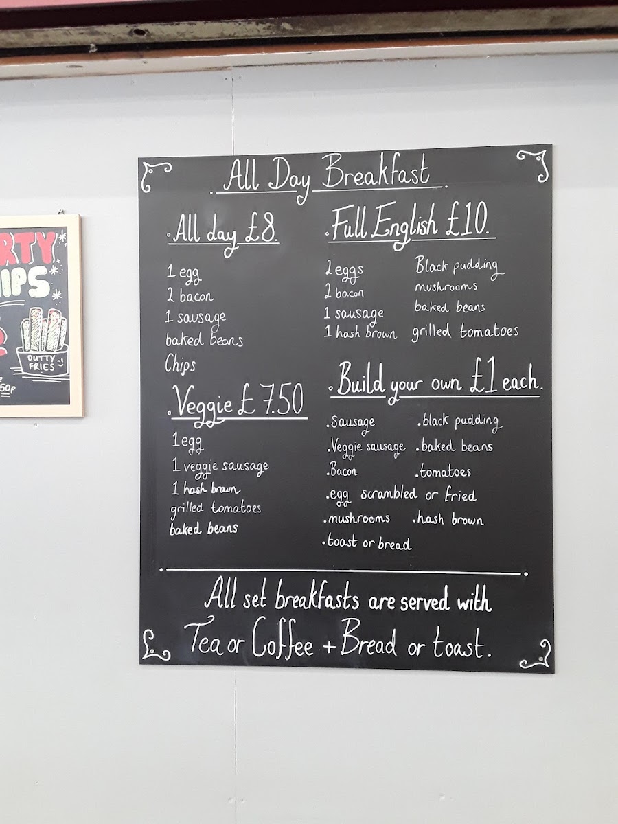 Peter's Snack Bar menu board
