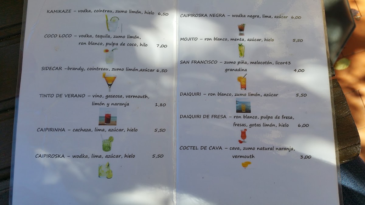 Café Pub Cabanel menu board