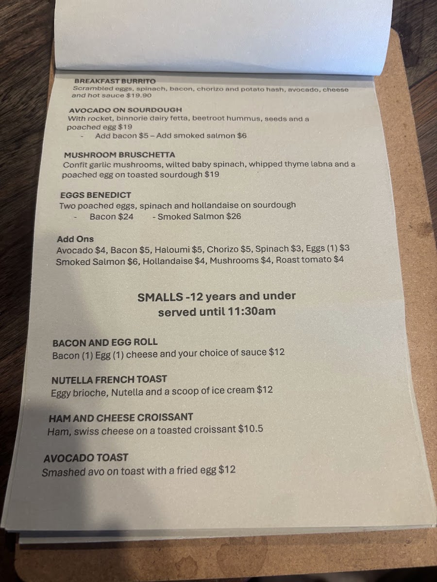One Picket Fence menu board
