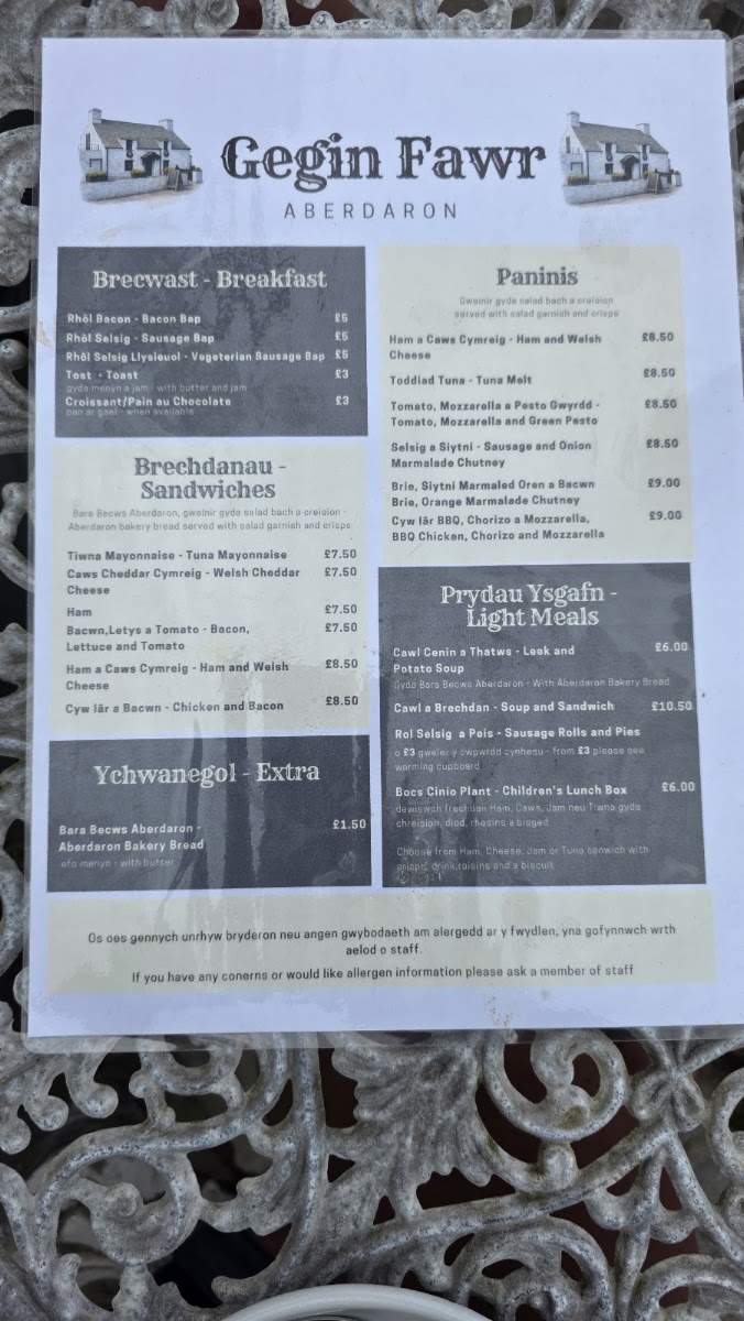 The Big Kitchen menu board