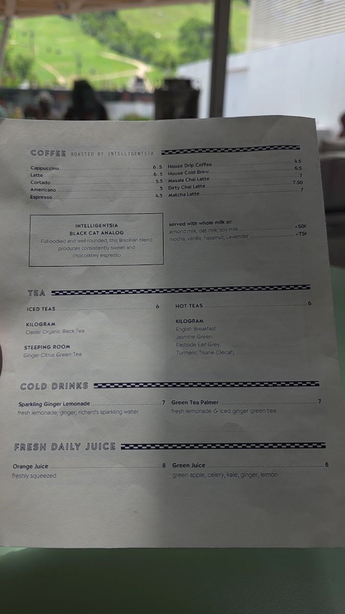 Swedish Hill at Aspen Art Museum menu board