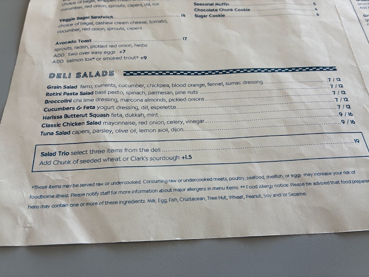 Swedish Hill at Aspen Art Museum menu board