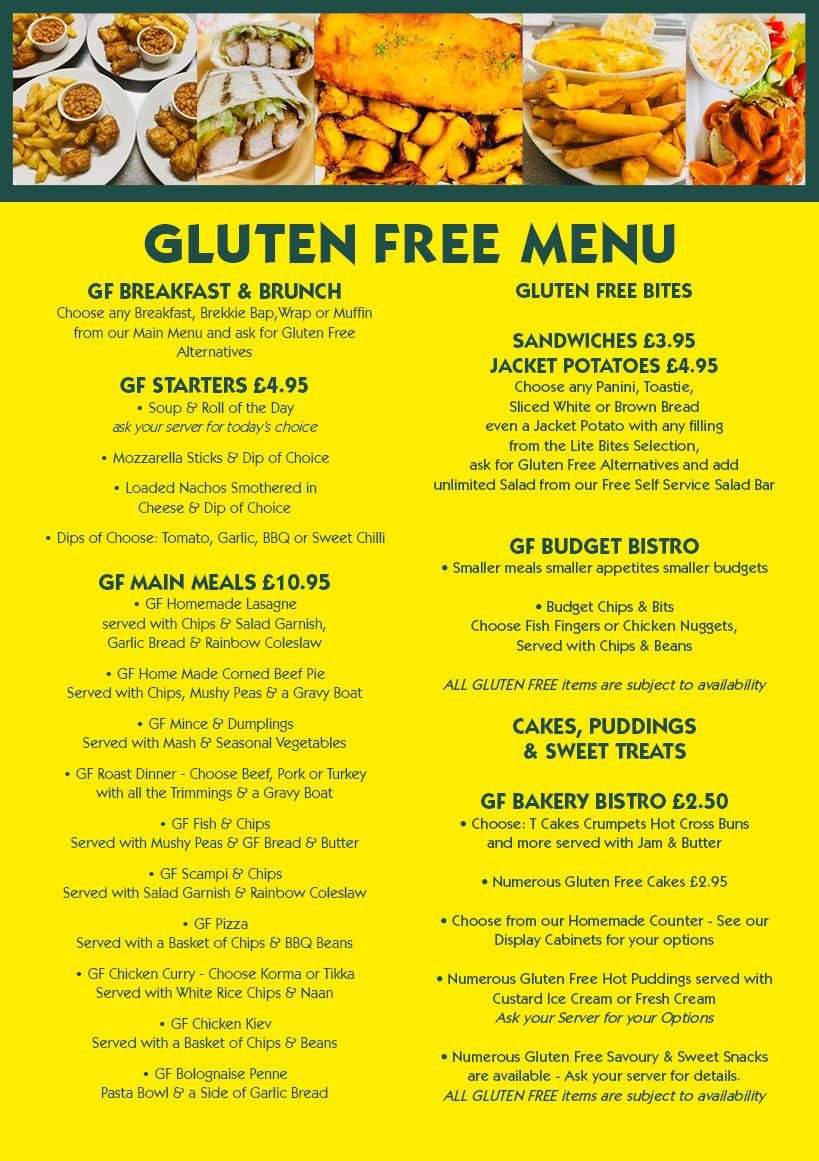 Cafe HQ Newton Aycliffe menu board