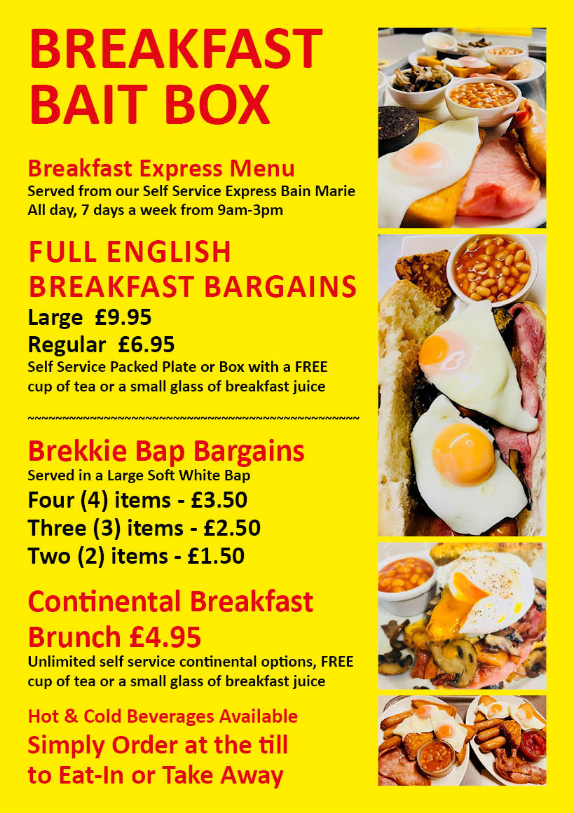 Cafe HQ Newton Aycliffe menu board