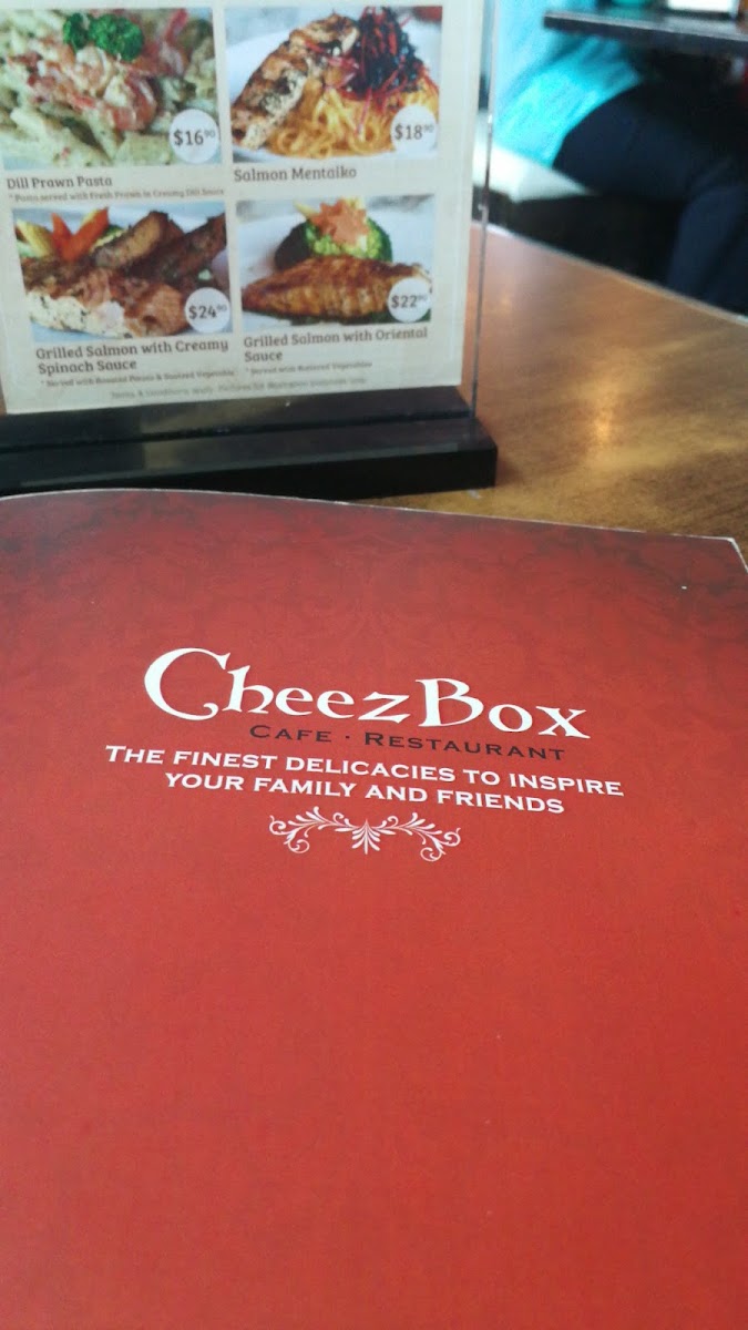 CheezBox menu board