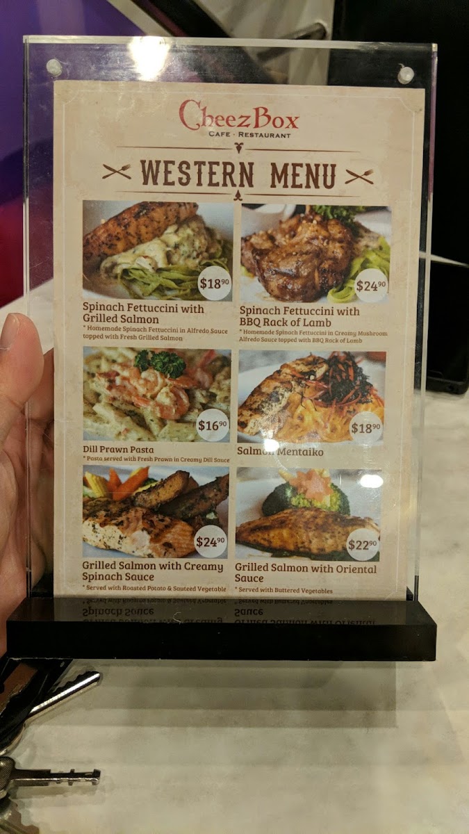 CheezBox menu board