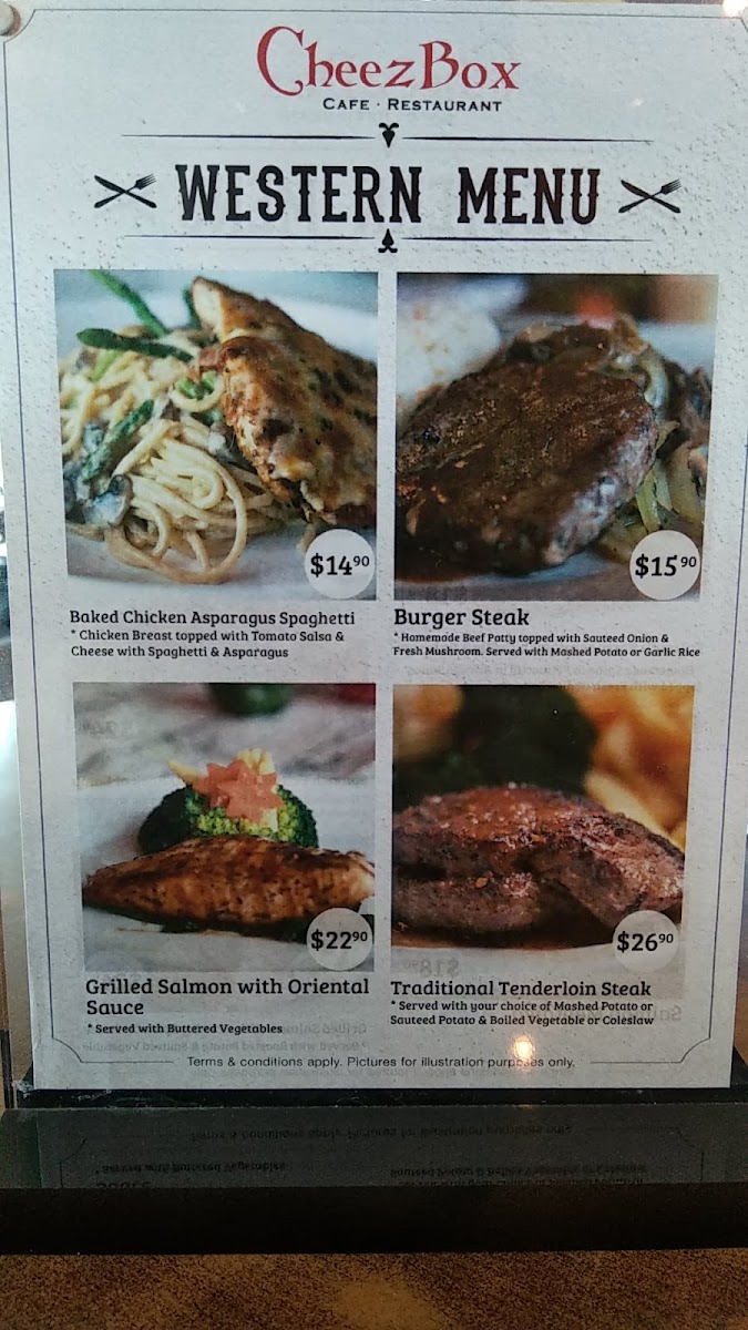 CheezBox menu board