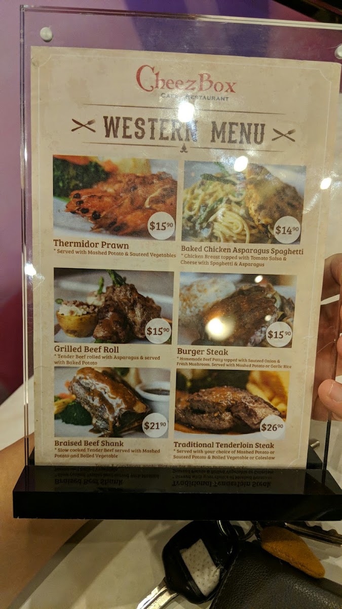 CheezBox menu board