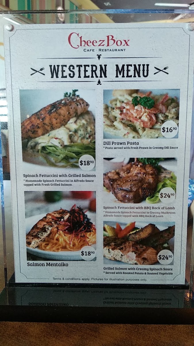 CheezBox menu board