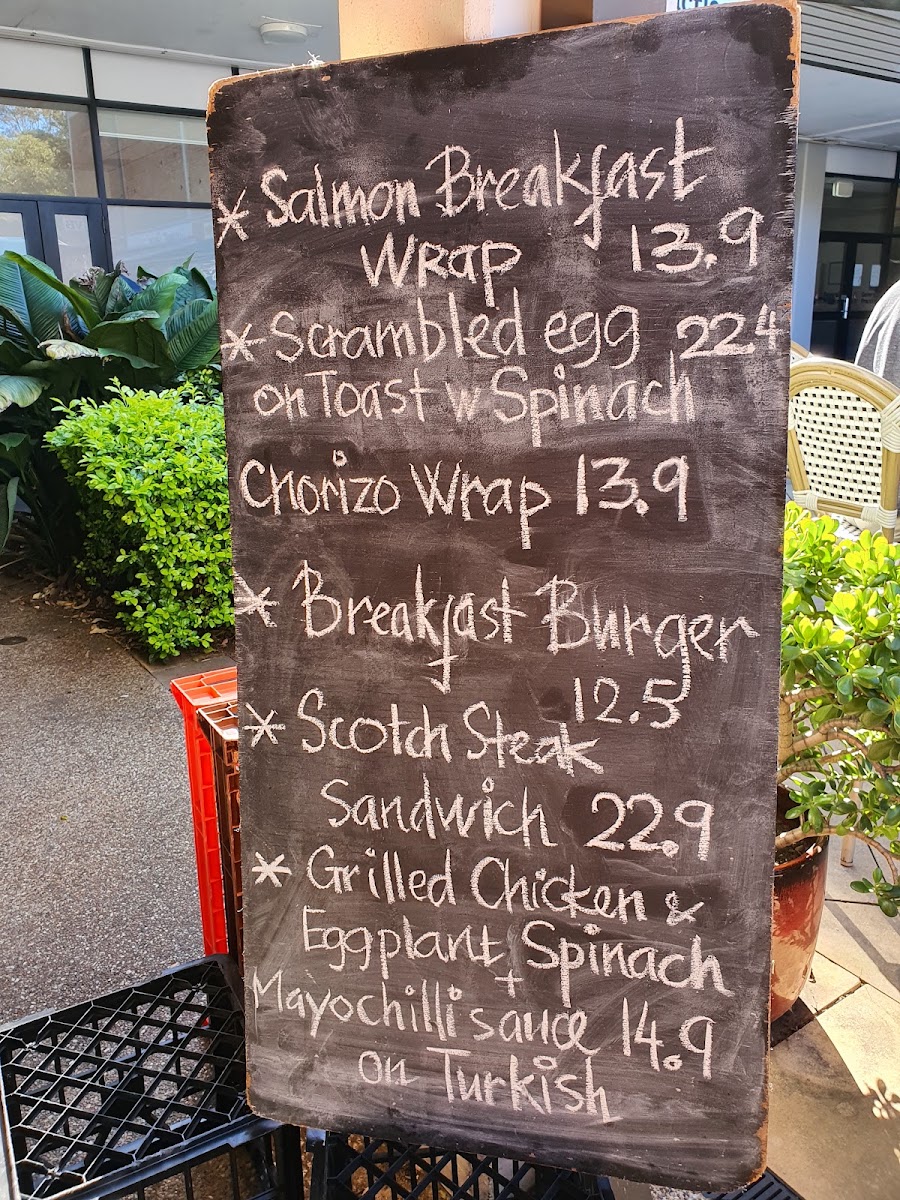 Zig Zag Licensed Cafe menu board