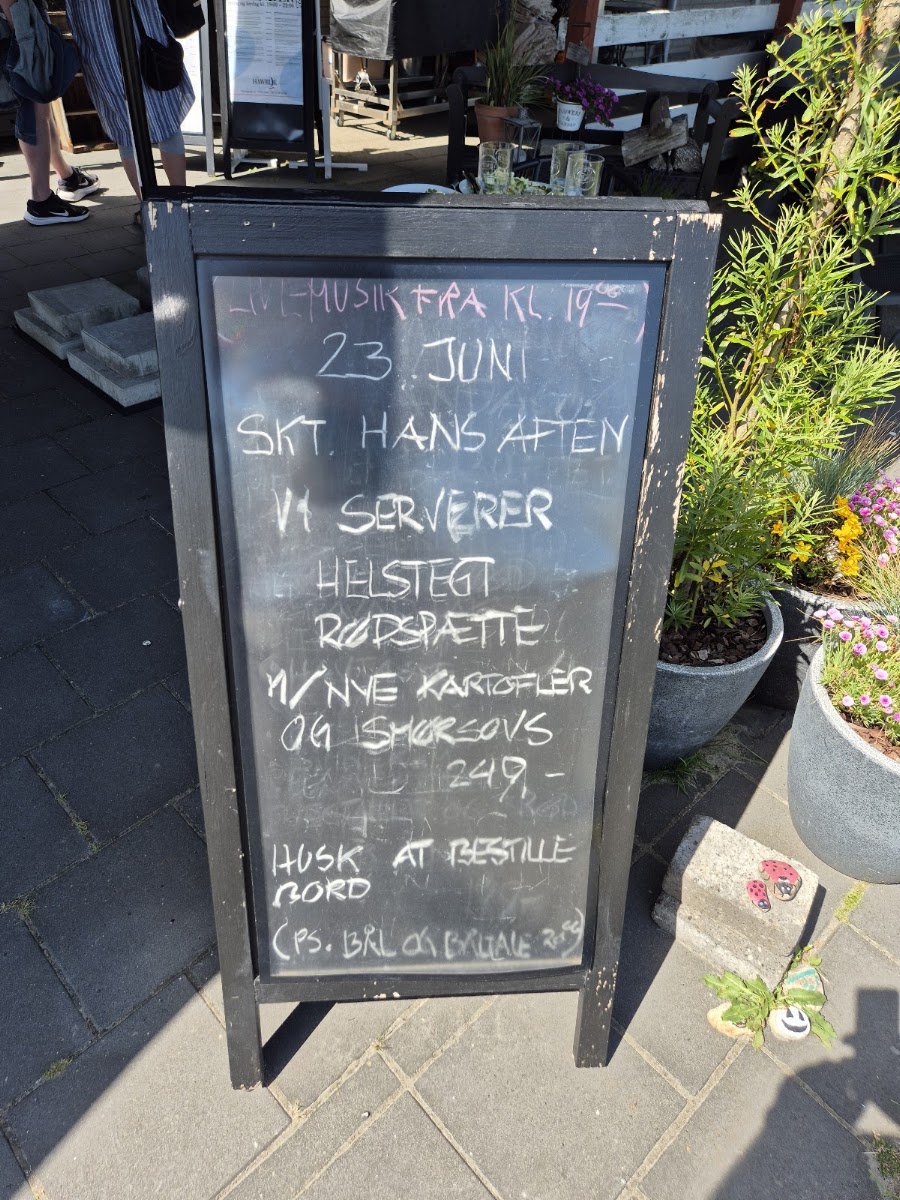 Café Hawblik menu board
