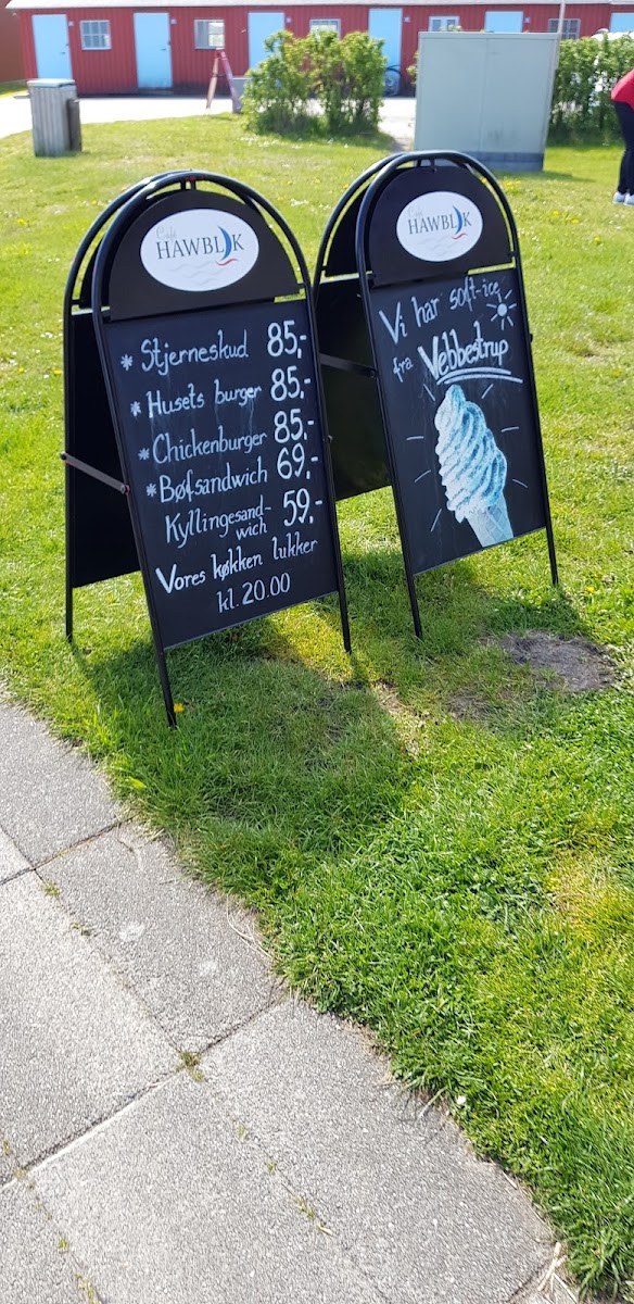 Café Hawblik menu board