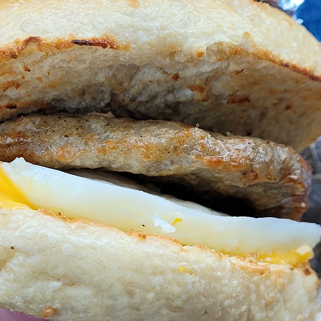 Sausage Egg and Cheese on a Bagel