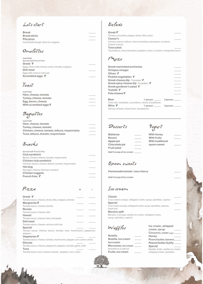 METHEA menu board