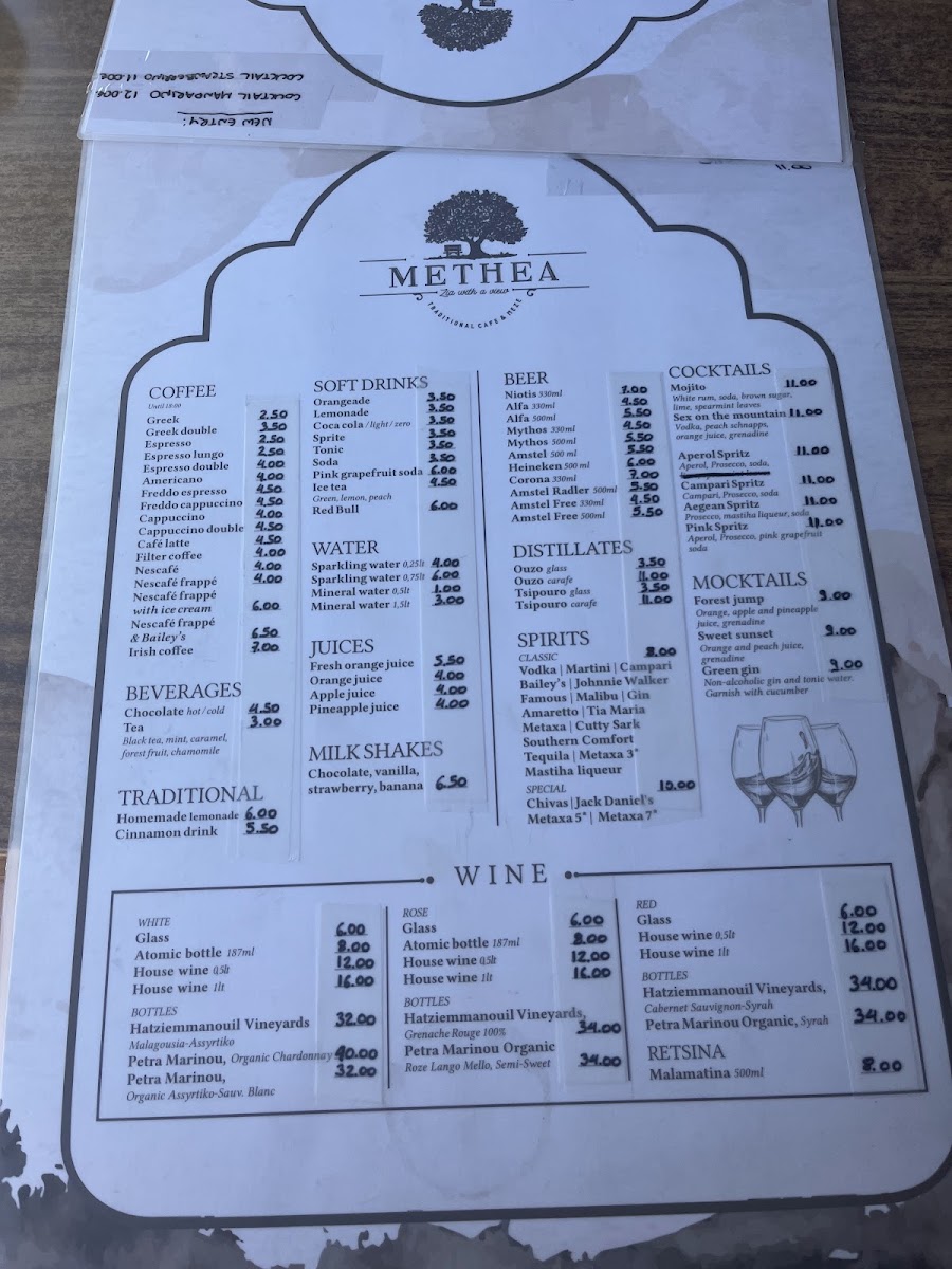 METHEA menu board