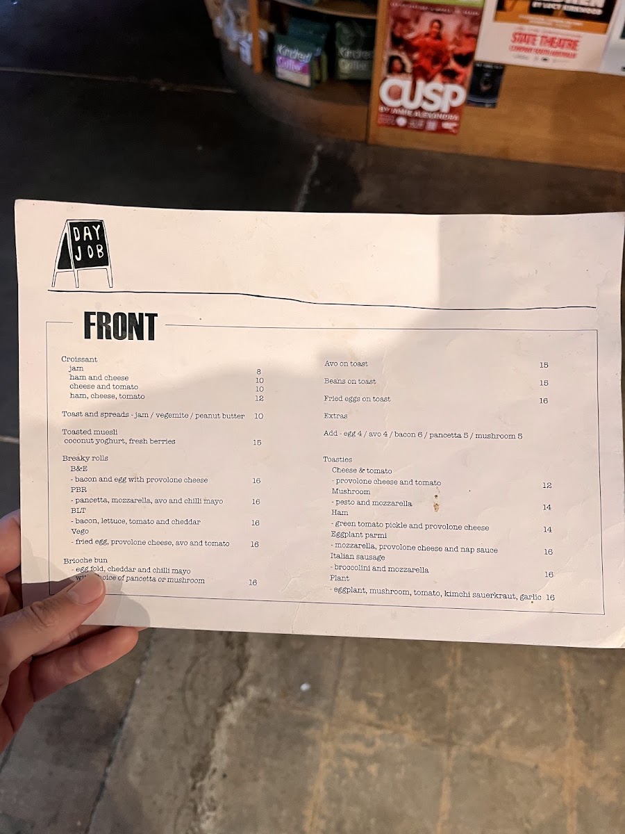 DAYJOB menu board