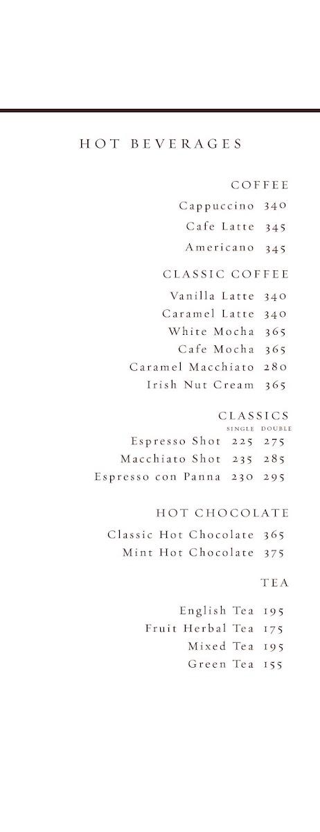 Dessert Desire menu board