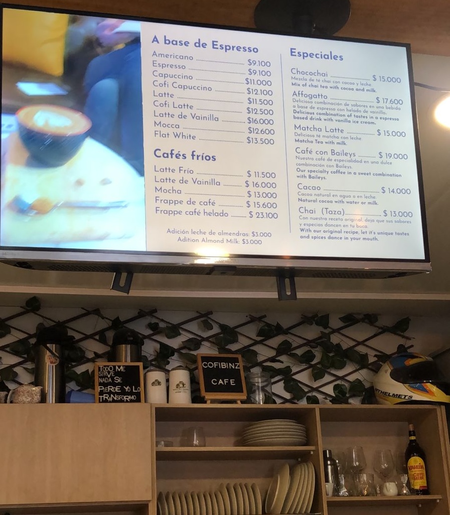 cofibinz menu board