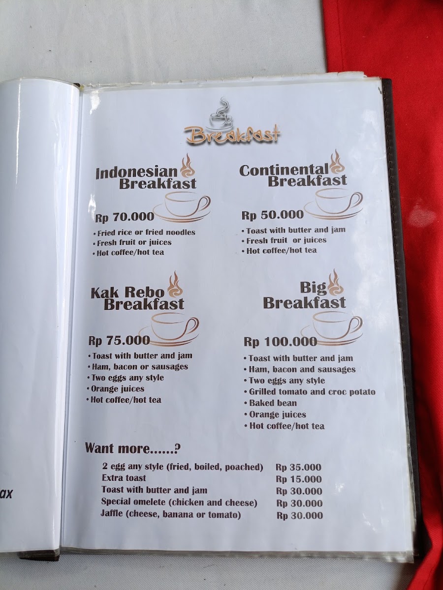 Warung Kak Rebo menu board