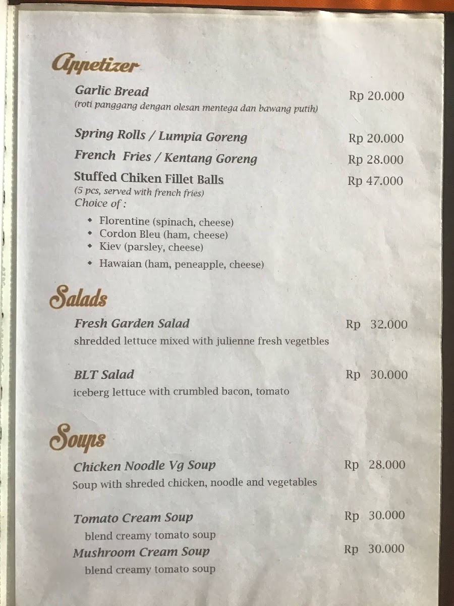 Warung Kak Rebo menu board
