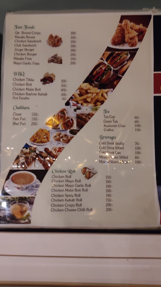 Hilltop Cafe menu board