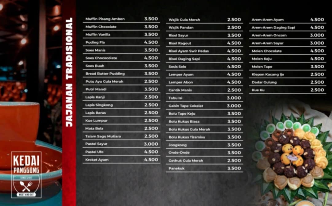 Kedai Panggung menu board