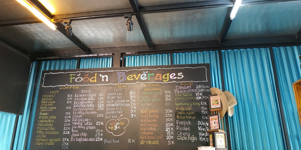 Kedai Panggung menu board