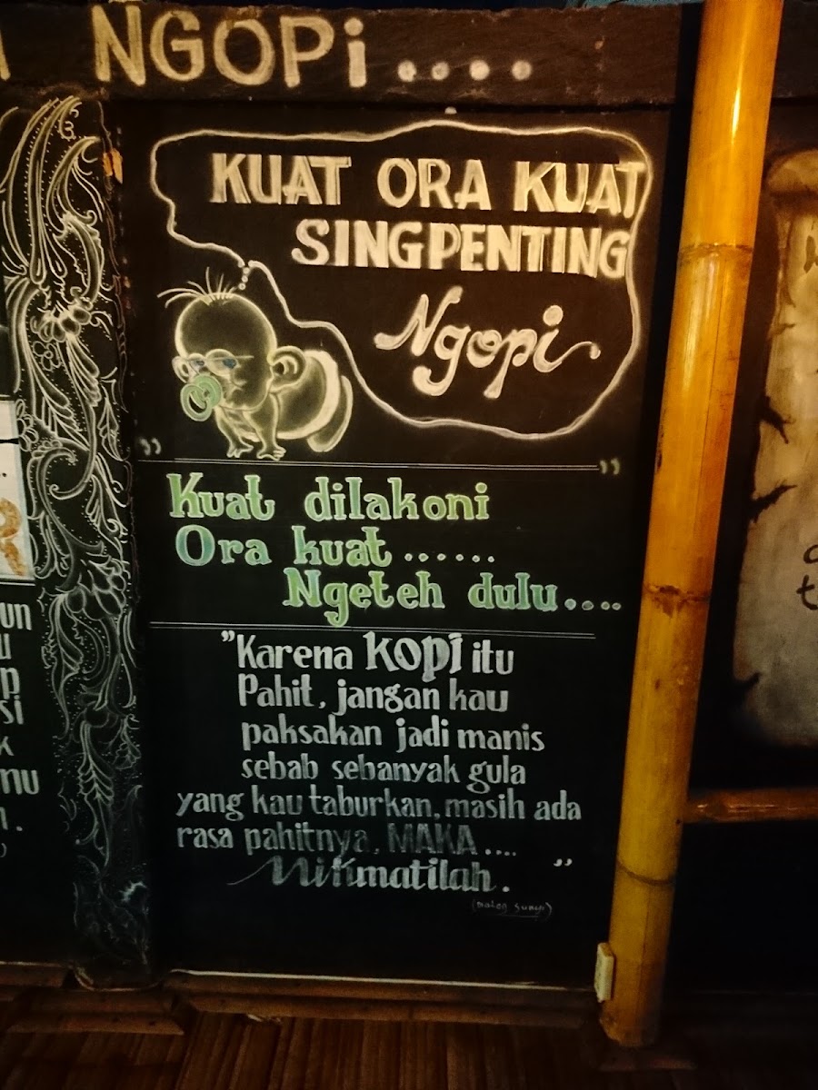 Kedai Panggung menu board