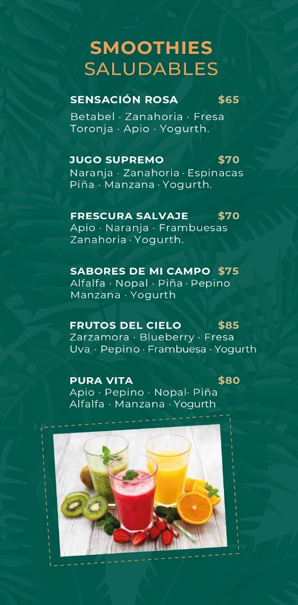 Entre Aromas & café menu board
