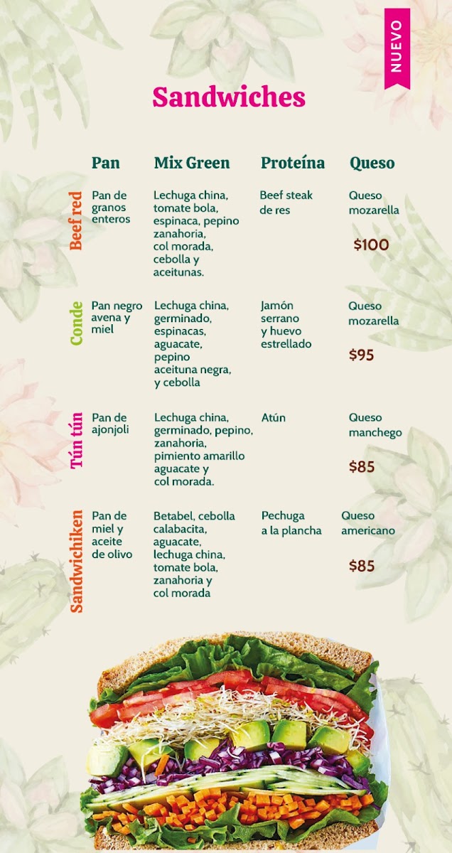 Entre Aromas & café menu board
