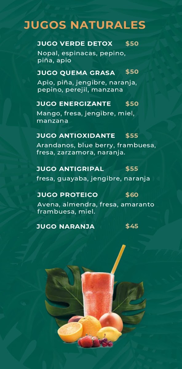 Entre Aromas & café menu board