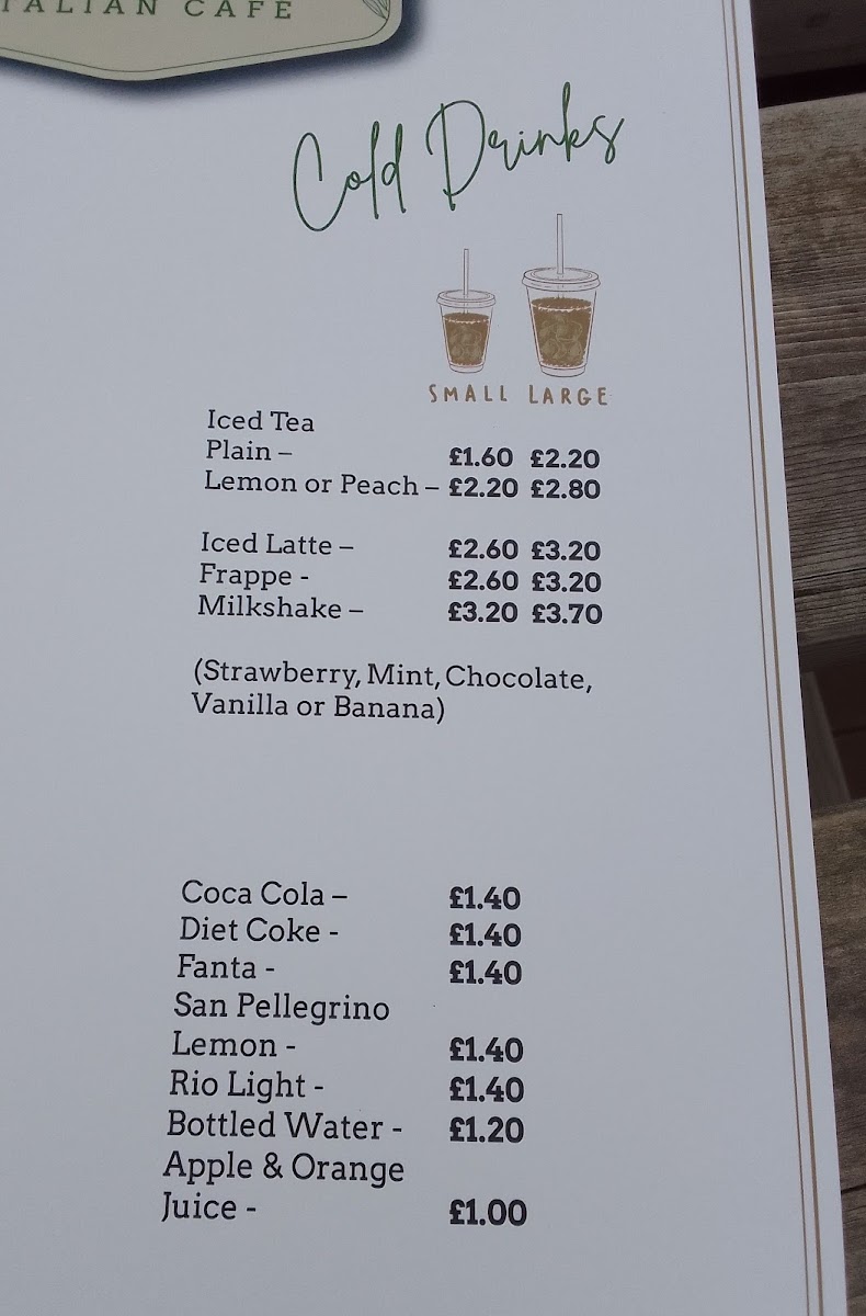Lakeview Café menu board