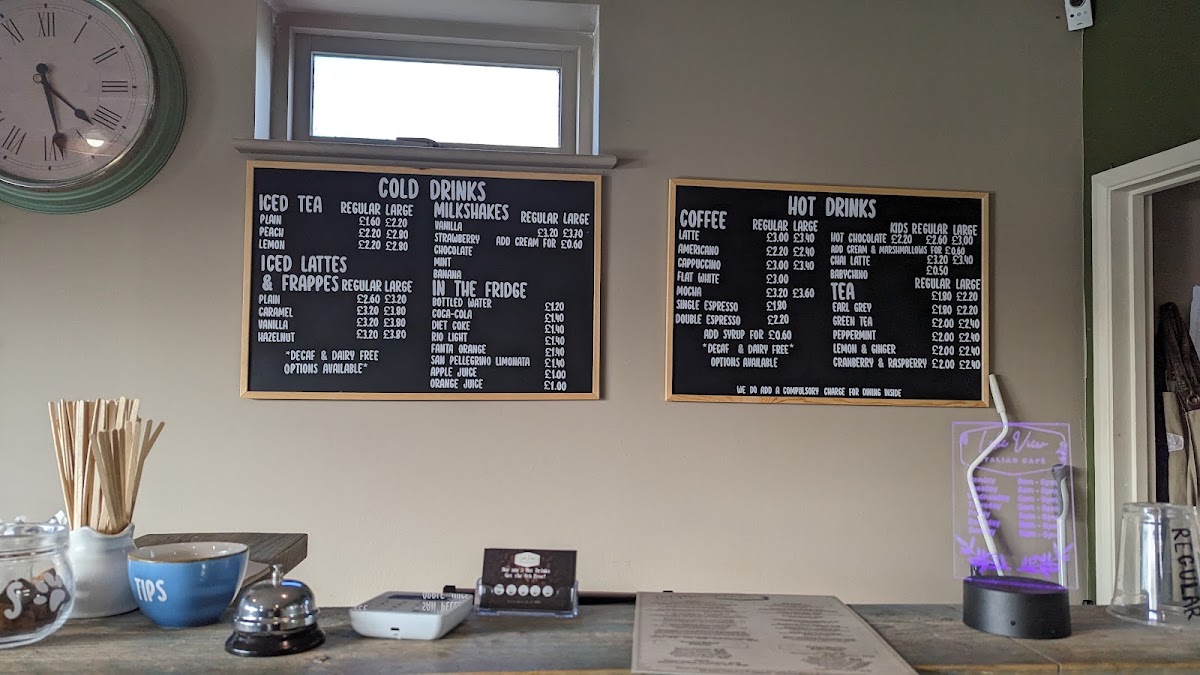 Lakeview Café menu board
