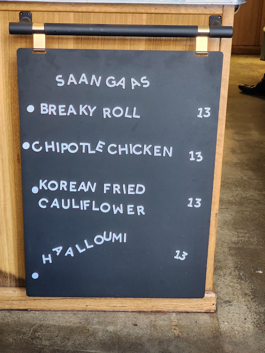 Traveller Coffee menu board