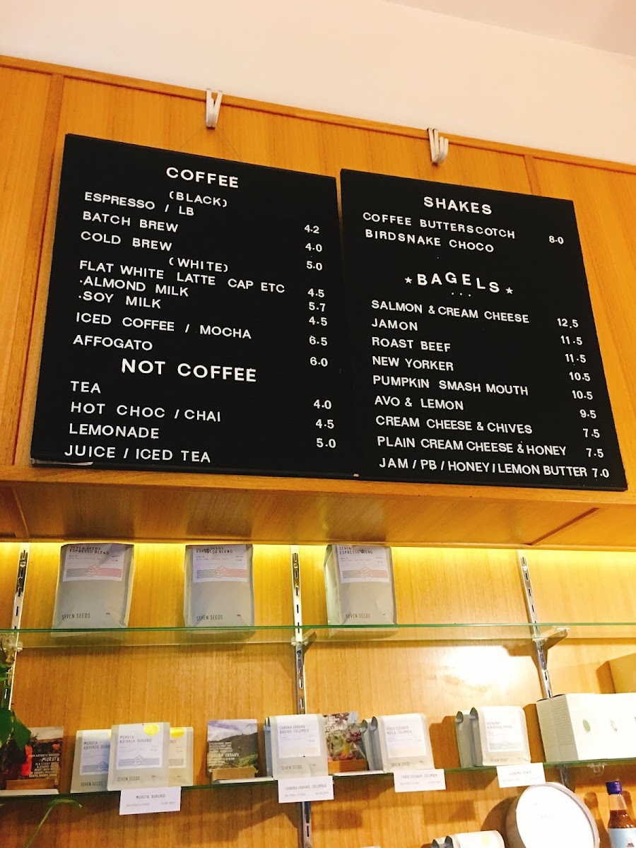 Traveller Coffee menu board