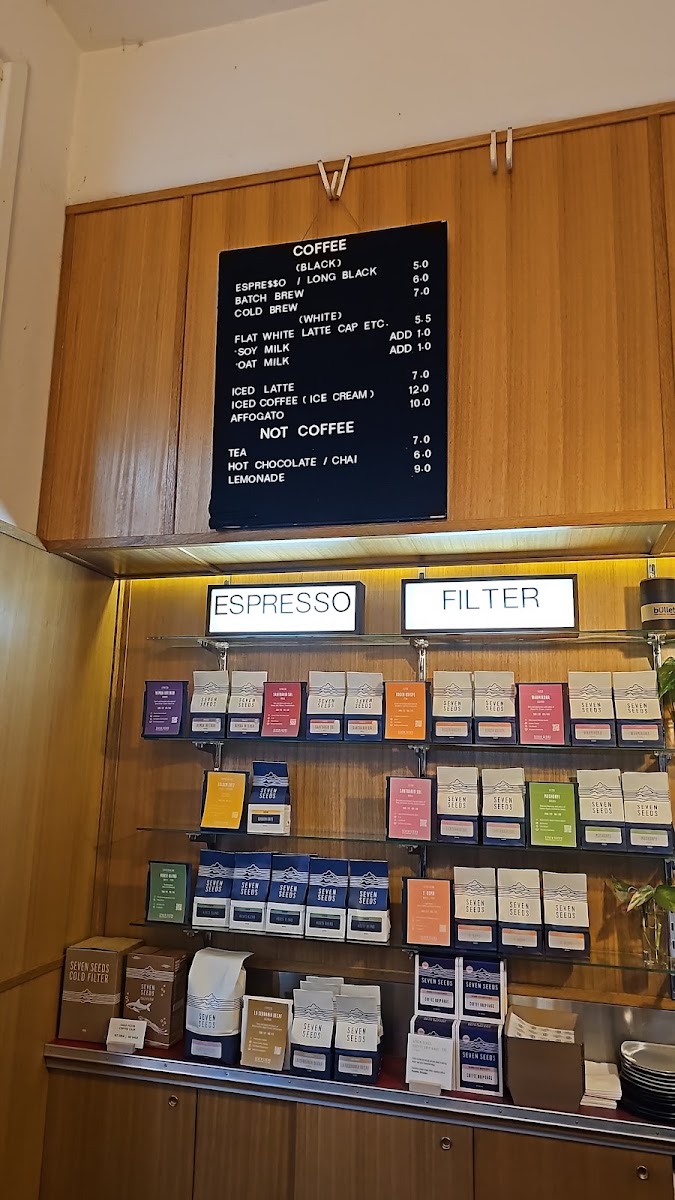 Traveller Coffee menu board