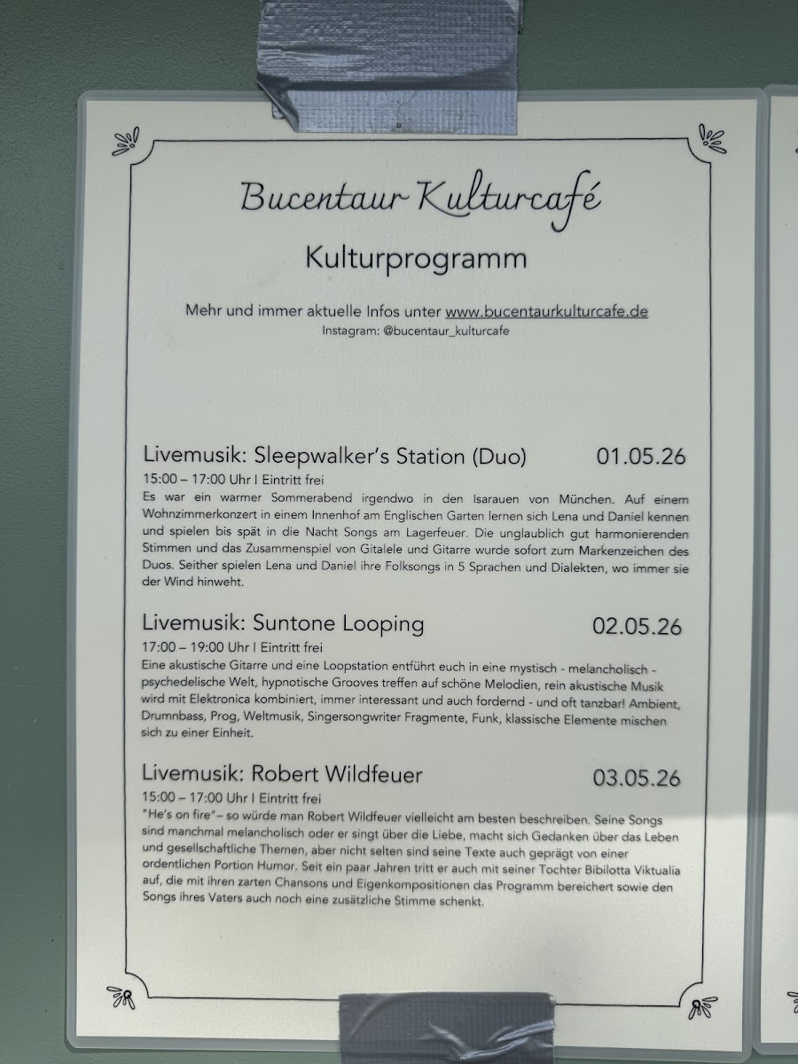 Ganz am Ufer menu board