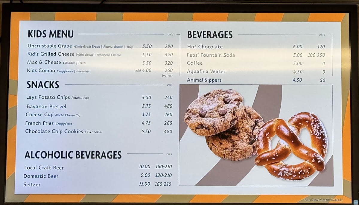 Cafe on the Commons menu board