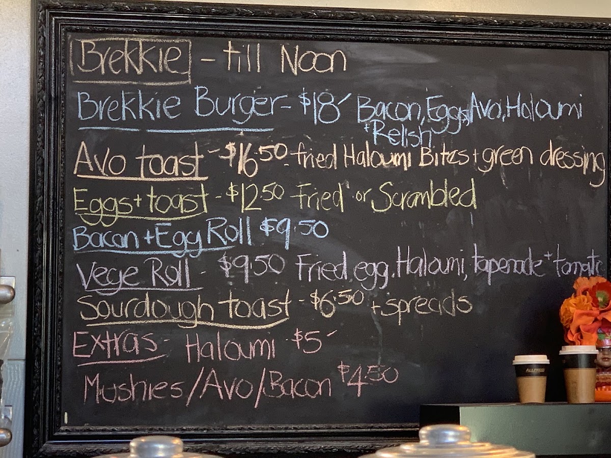 Arthur’s Food Store menu board