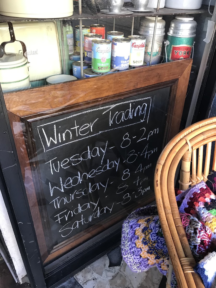 Arthur’s Food Store menu board