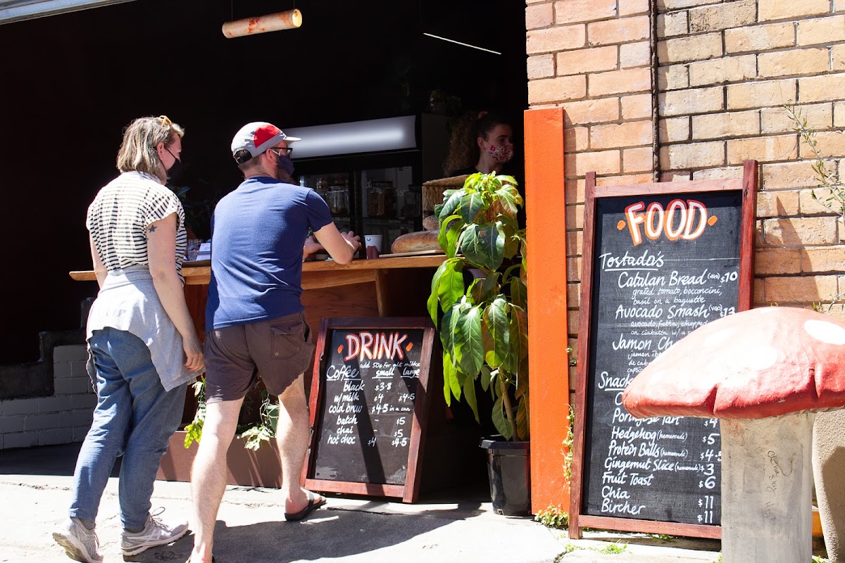 Madera Bar & Cafe menu board