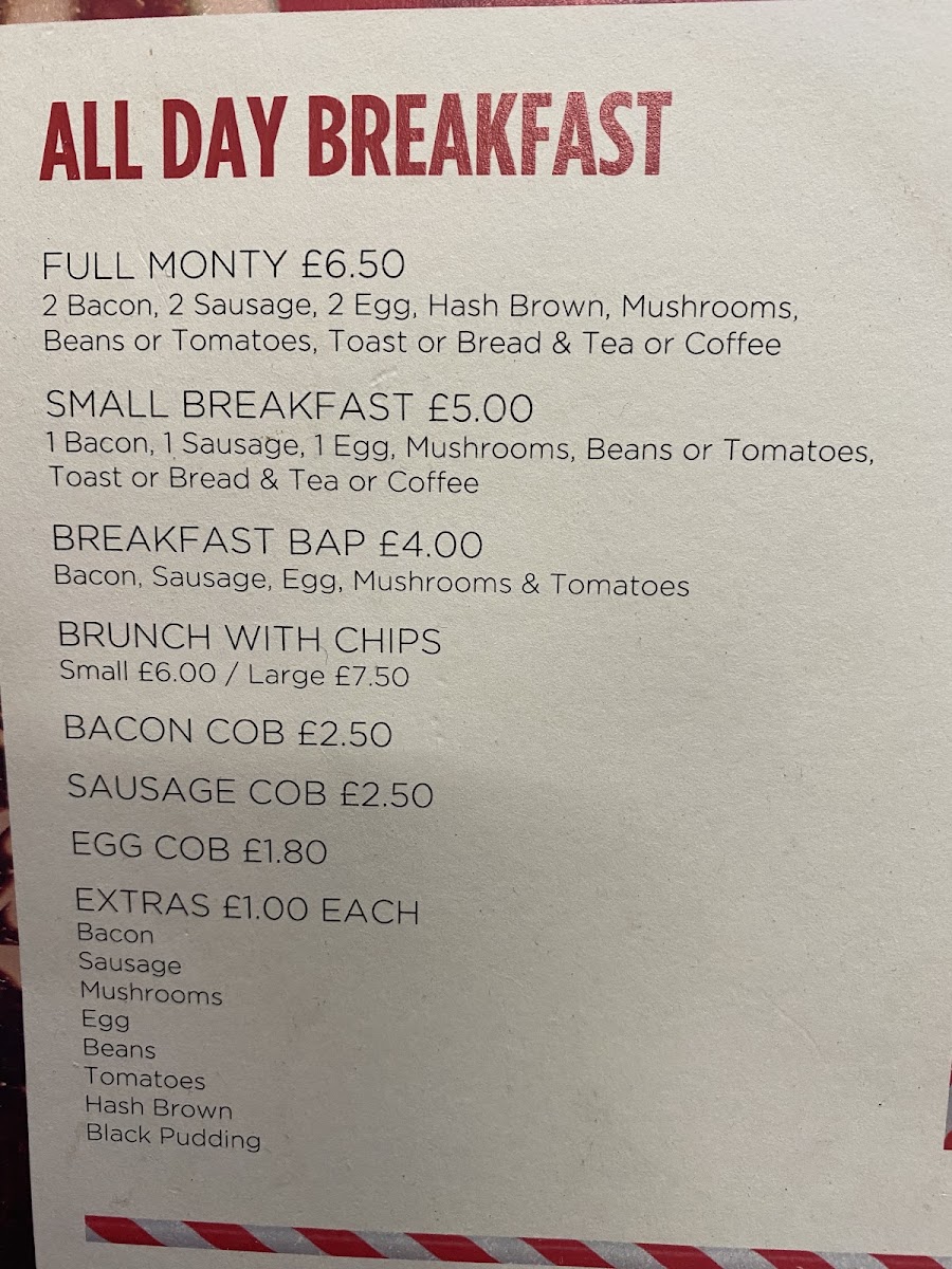 Market Place Cafe menu board