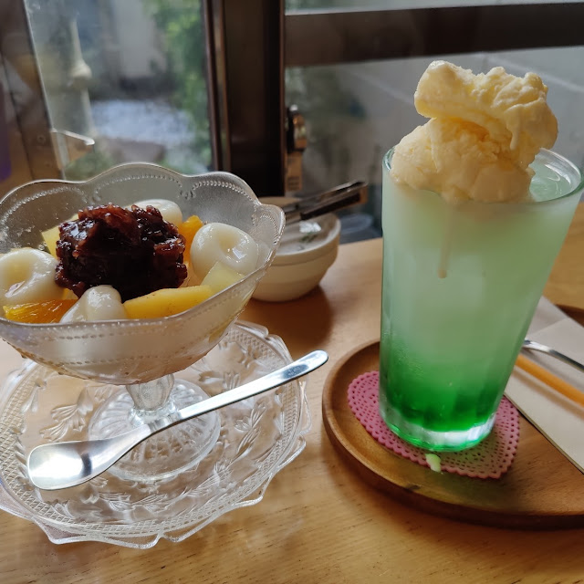 Anmitsu and Melon Cream Soda