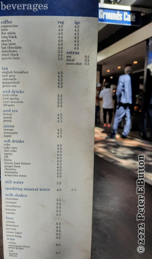 Legal Grounds Cafe menu board