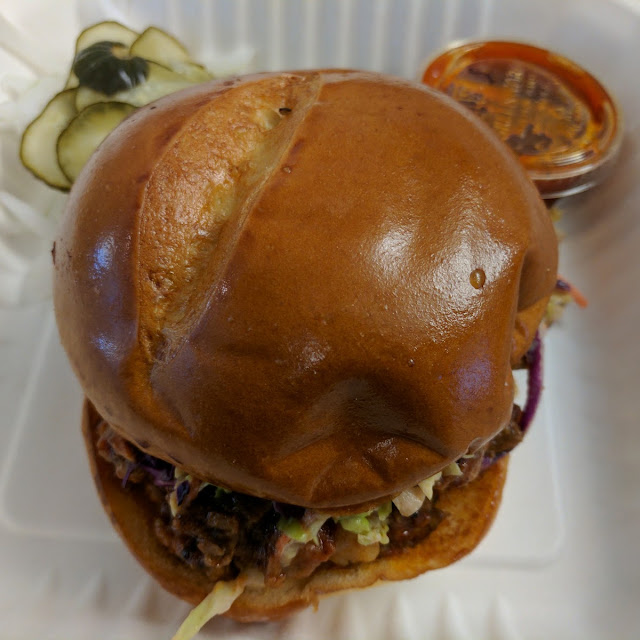 Chopped Beef and Sausage Sandwich